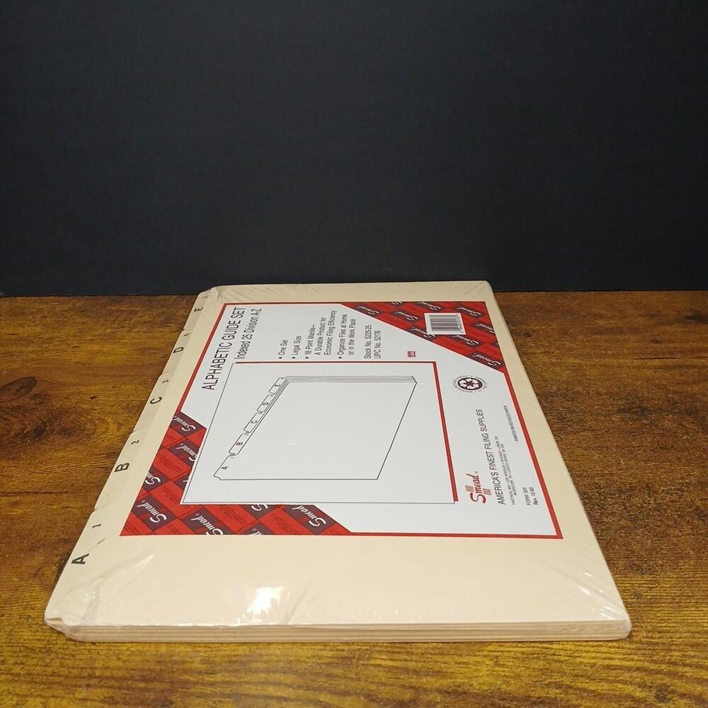 Smead Alphabetic Guide Set Indexed 25 Division A-Z 18 point Manila 52176 New - Picture 3 of 6